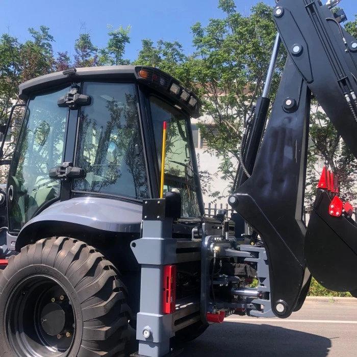 Standard 4CX backhoe loader in material yard